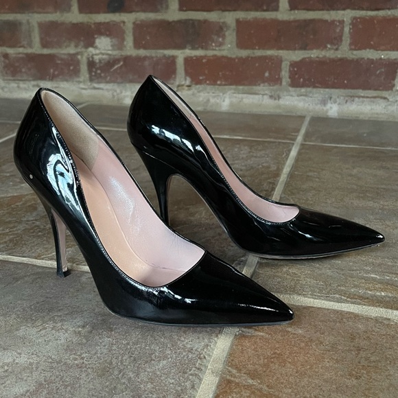 kate spade Shoes - Kate Spade Sexy Black Patent Leather Heels Pumps Size 7.5